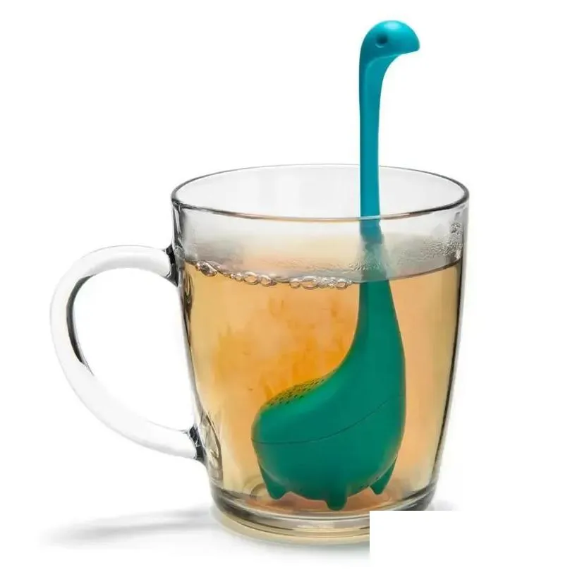 Tea Strainers Loch Ness Monster Tea Strainer Infuser Sile Cute Cartoon Fda Lfgb Standard Loose Leaf Filter Teaware Tool Fy3864 0110 Dr Dh7Ki