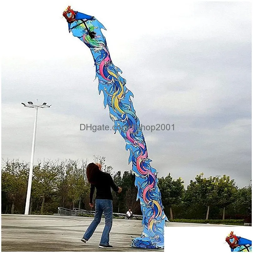 8/10 meters chinese dragon dance ribbon with head rope fitness dragon set square performance outdoor funny items festival toy