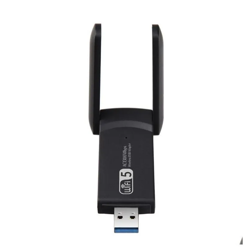 USB 3.0 WiFi Adapter 1300Mbps WiFi USB Dual Band 5G/2.4G Wireless Network Adapter for Desktop Laptop PC Dual Band WiFi Dongle Wireless