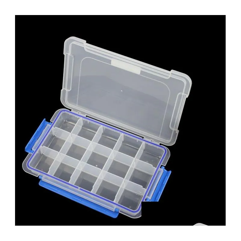 Storage Boxes & Bins 15 Grid Pp Storage Box Category Sealed Bin Home Case Office Element Screw Kit Part Removable Jewelry Tool Drop De Dhaps