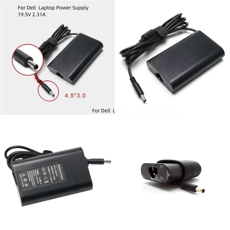 Chargers 19.5V 2.31A 45W AC Adapter Laptop Power Supply For Dell Inspiron 153552 HK45NM140 LA45NM140 HA45NM140 KXTTW Battery Chargers