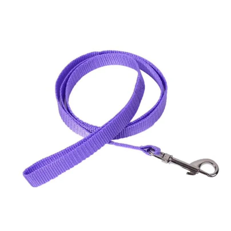 Dog Collars & Leashes Width 1.5Cm Long 110Cm Nylon Dog Leashes Pet Training Straps Dogs Lead Rope Belt Leash 6 Colors Drop Delivery Ho Dhkfv