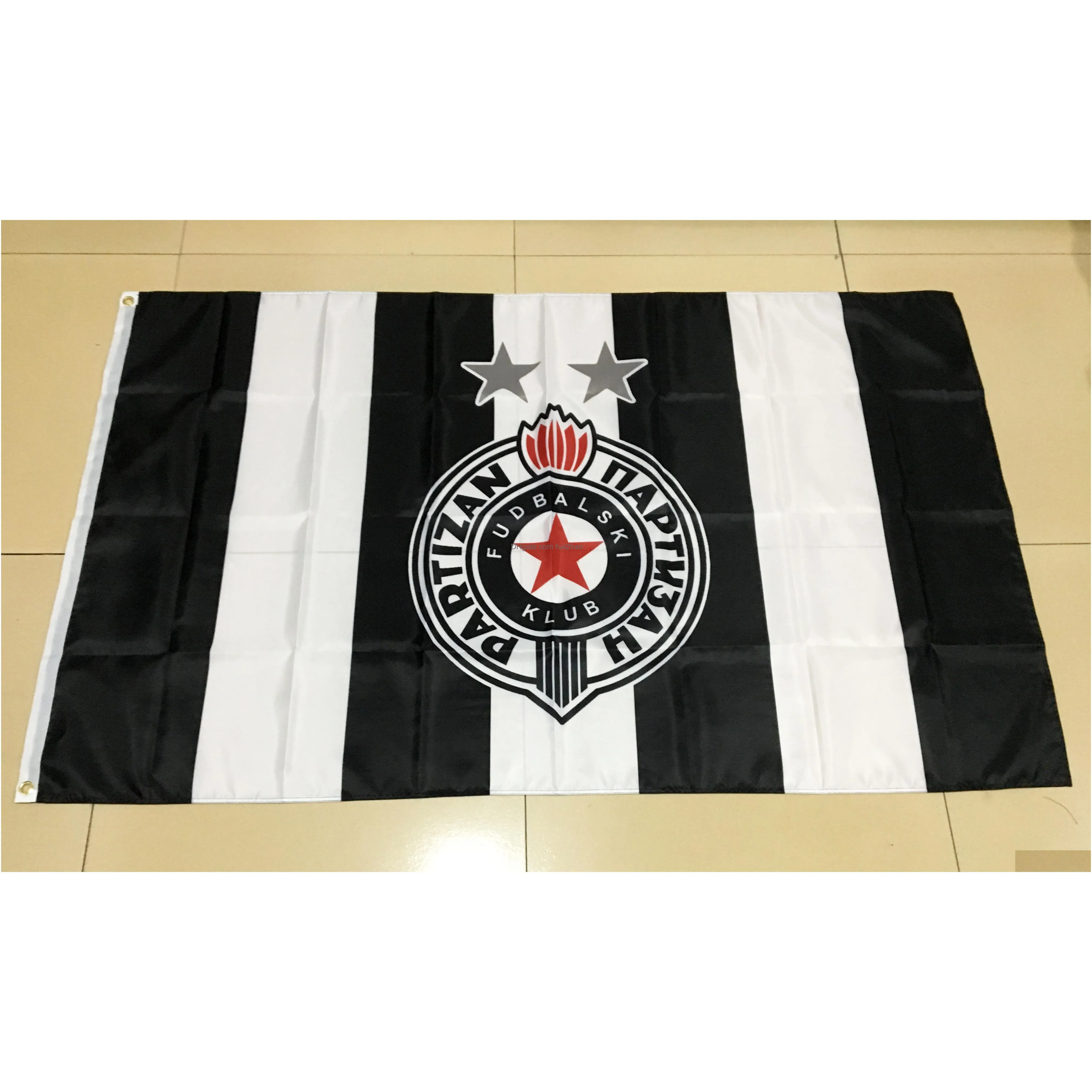 serbia fk partizan flag 3x5ft 90cmx150cm polyester flags banner decoration flying home garden flagg festive gifts