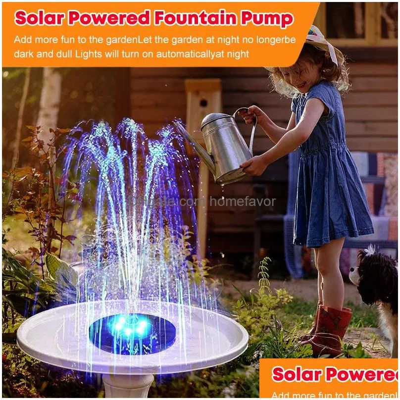 garden decorations 181613cm outdoor floating solar water fountain pool pond fall panel powered pump 230418