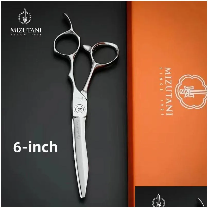 Scissors & Shears Scissors Shears Mizutani Barber Professional Hairdressing 60 Inch 440C Material High End Salon Hair Cutting 231102 D Dhf0A