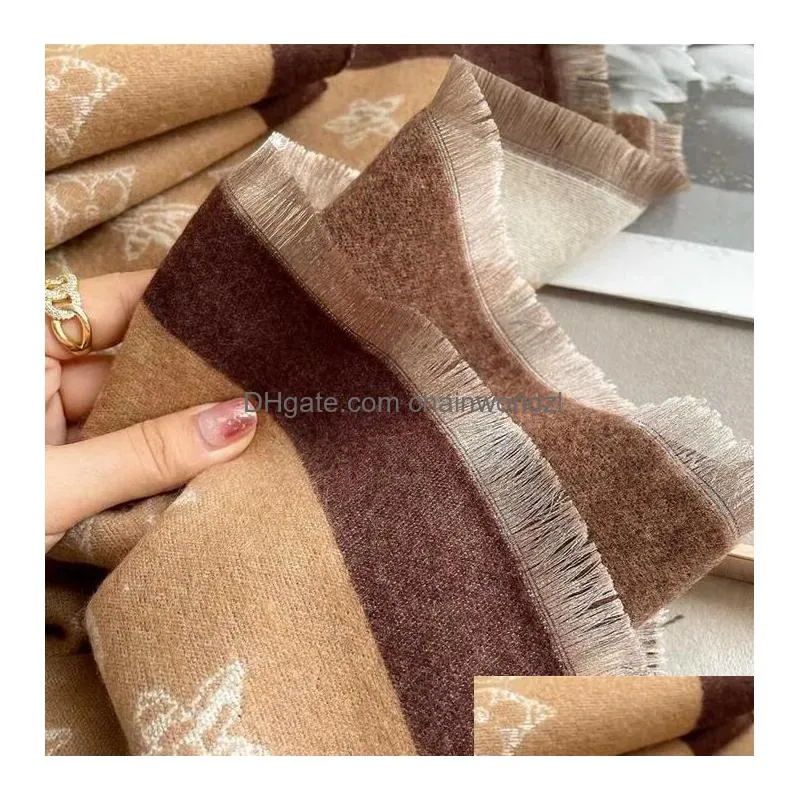 2023 cashmere scarf designer scarves winter men women quality soft thick shawl scarfs scarve foulard luxury bufanda 6 colors brand aaa