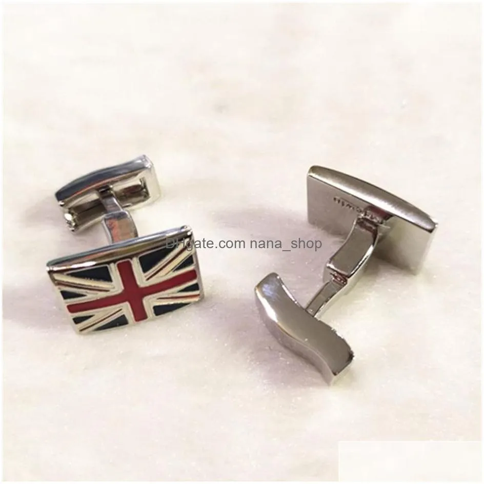 Cuff Link And Tie Clip Sets Men Cufflinks High Quality England Flag Garments Accessory 2 Pcs One Lot 2273 Drop Delivery Jewelry Cuffli Dhwzr