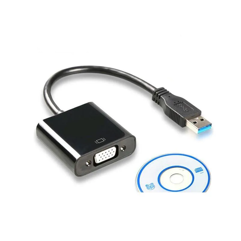 1920x1080p USB 3.0 to VGA Multi-Display Video Graphic Card External USB3.0 Cable Adapter for Win 7/8