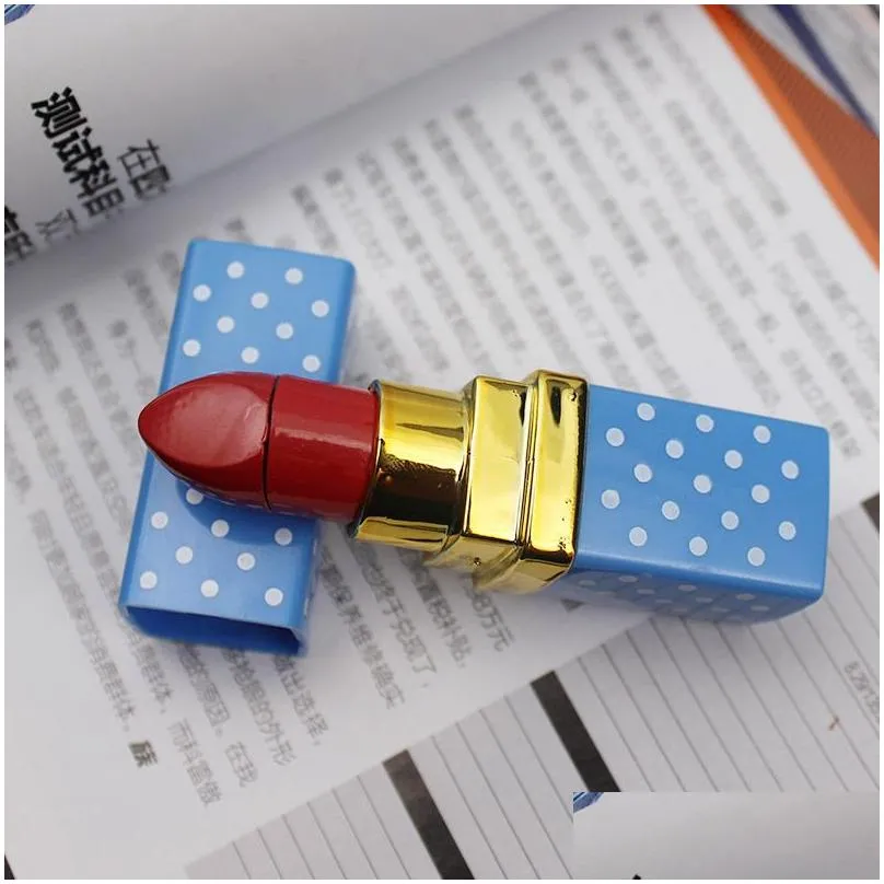 Lighters Lighter Lipstick Shaped Butane Cigarette Inflatable No Gas Flame Lady Lighters 5 Color For Smoking Pipes Kitchen Tool Drop De Dhela