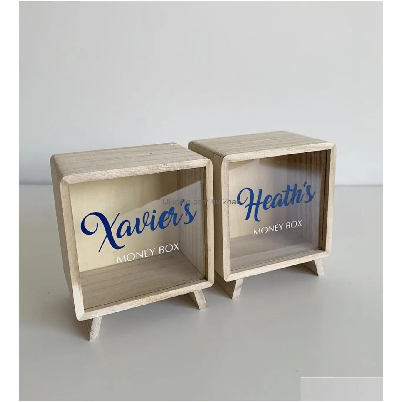 diy wooden money boxes wooden tips box clear piggy banks shadow box display case wood money bank frame coin box cash for storage container