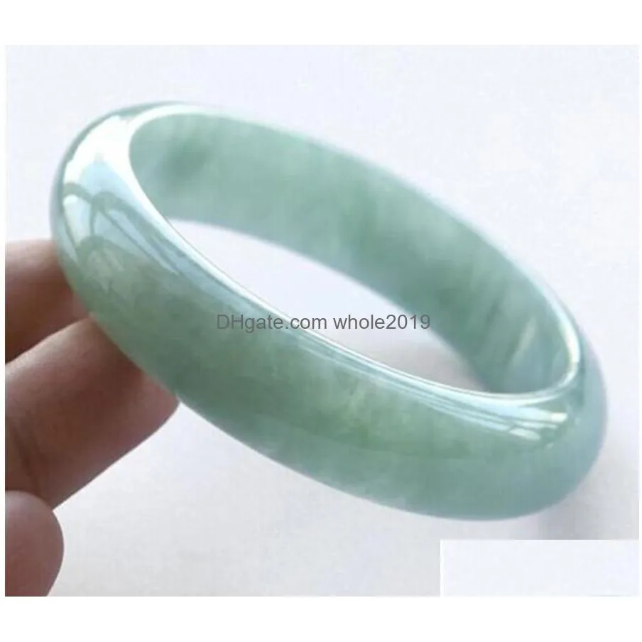 Bangle Natural Jade Bracelet The Width Is About 12Mm-15Mm Diameter Of 54Mm-60Mm 267S Drop Delivery Jewelry Bracelets Dhepj