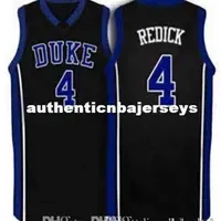Factory Outlet #4 Jj Redick Blue Devils Blue White Black Basketball Jersey Throwbacks Stitched Jerseys Customized Any Name and Number vest Shirt