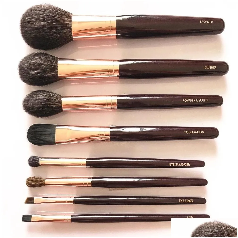 CT Complete Makeup Brushes Set 8-Pcs Bronzer Blusher Powder&Sculpt Foundation Eye Blender Smudge Liner Lip Cosmetics BeautyTools