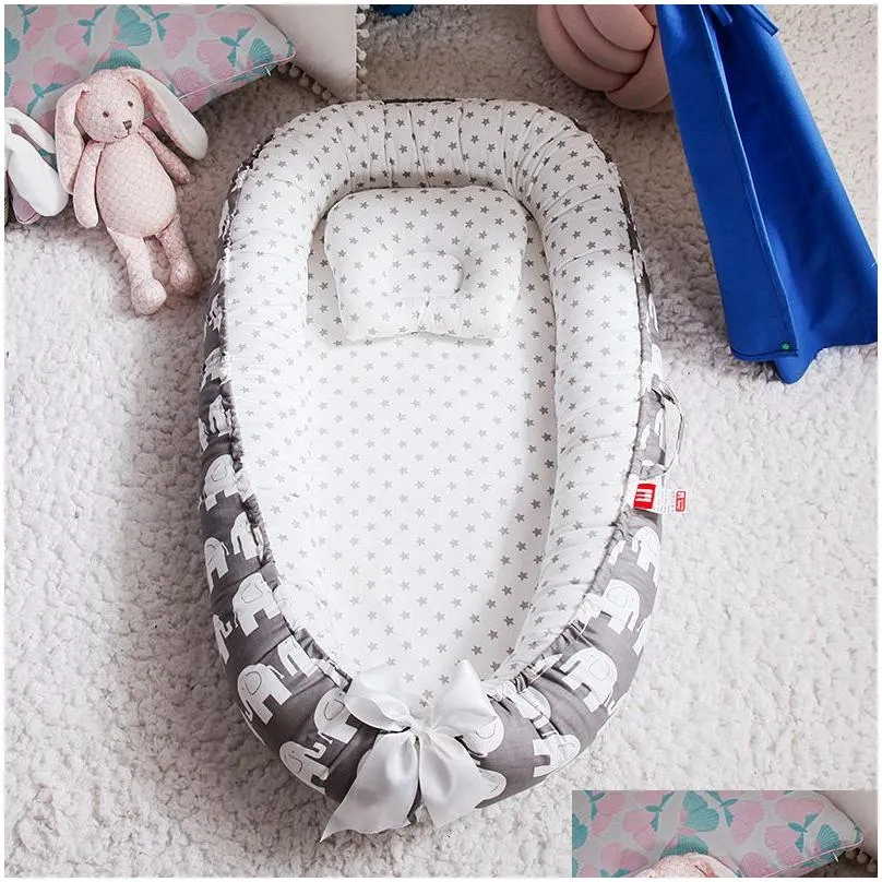 Baby Cribs Travel Portable Baby Nest Playpen Bed Cradle born Crib Fence Bed for Kids Baby Bassinet 230705