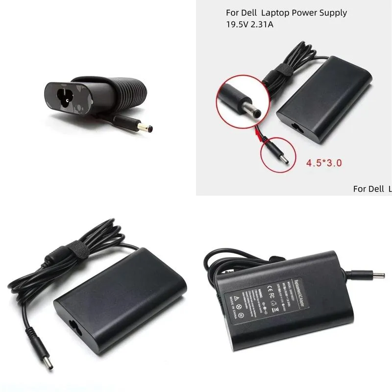 Chargers 19.5V 2.31A 45W AC Adapter Laptop Power Supply For Dell Inspiron 153552 HK45NM140 LA45NM140 HA45NM140 KXTTW Battery Chargers