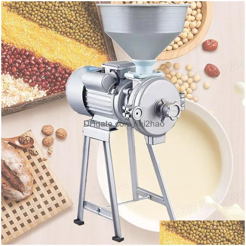 1500wcommercial grain powder grinder processor dry and wet powder milling machine pulverizer high efficiency grinding
