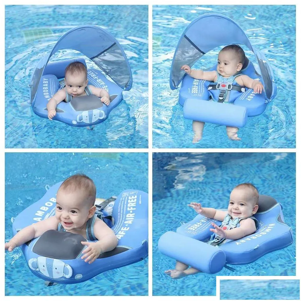 Mambobaby Effen Non-inflatable Newborn Taille Float Lie Down Pool Toys Swimming Ring Swim Trainer for Baby262x