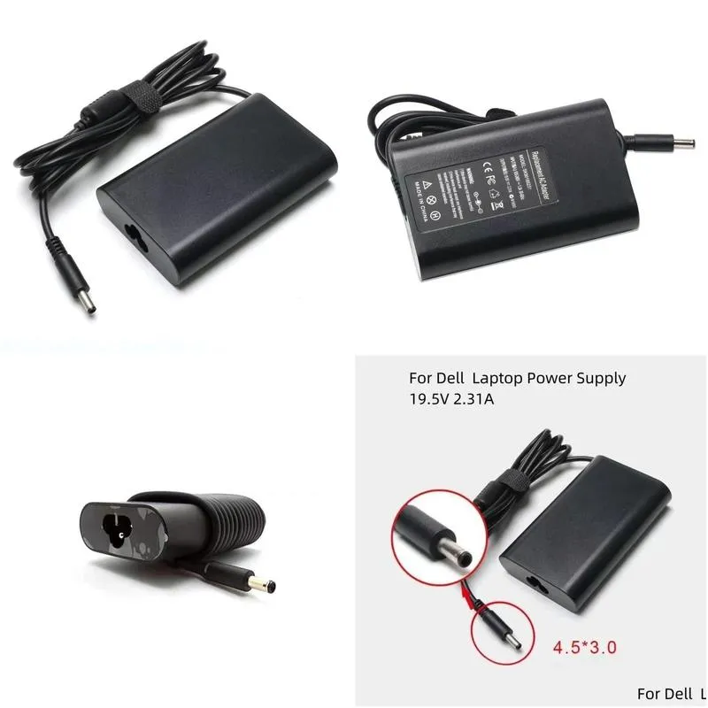 Chargers 19.5V 2.31A 45W AC Adapter Laptop Power Supply For Dell Inspiron 153552 HK45NM140 LA45NM140 HA45NM140 KXTTW Battery Chargers