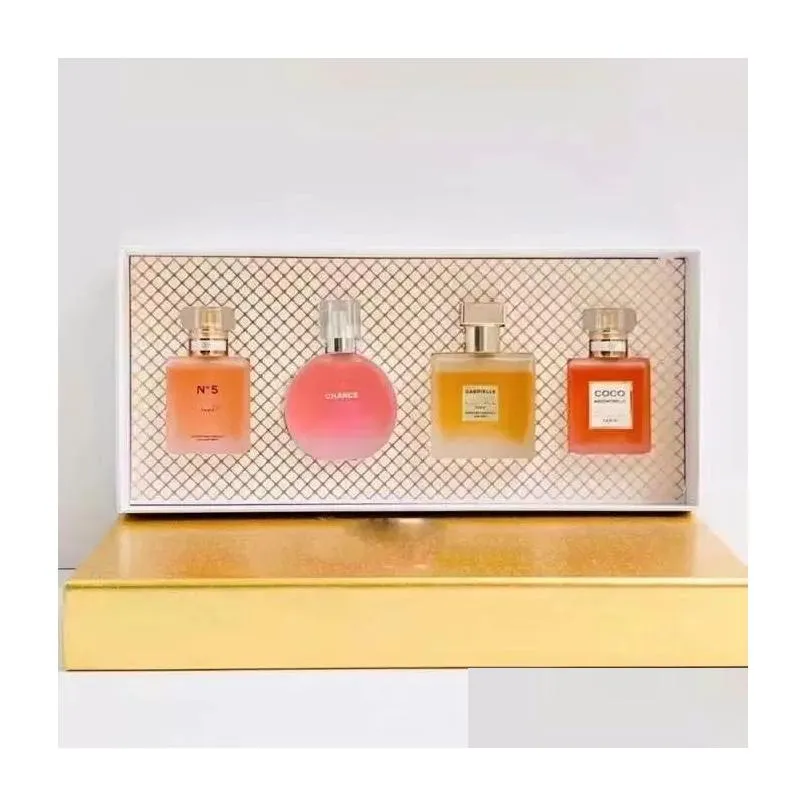 luxury women perfume gift set chance no.5 pairs cocoo 25ml x 4 pics good smell long long time lasting fast ship