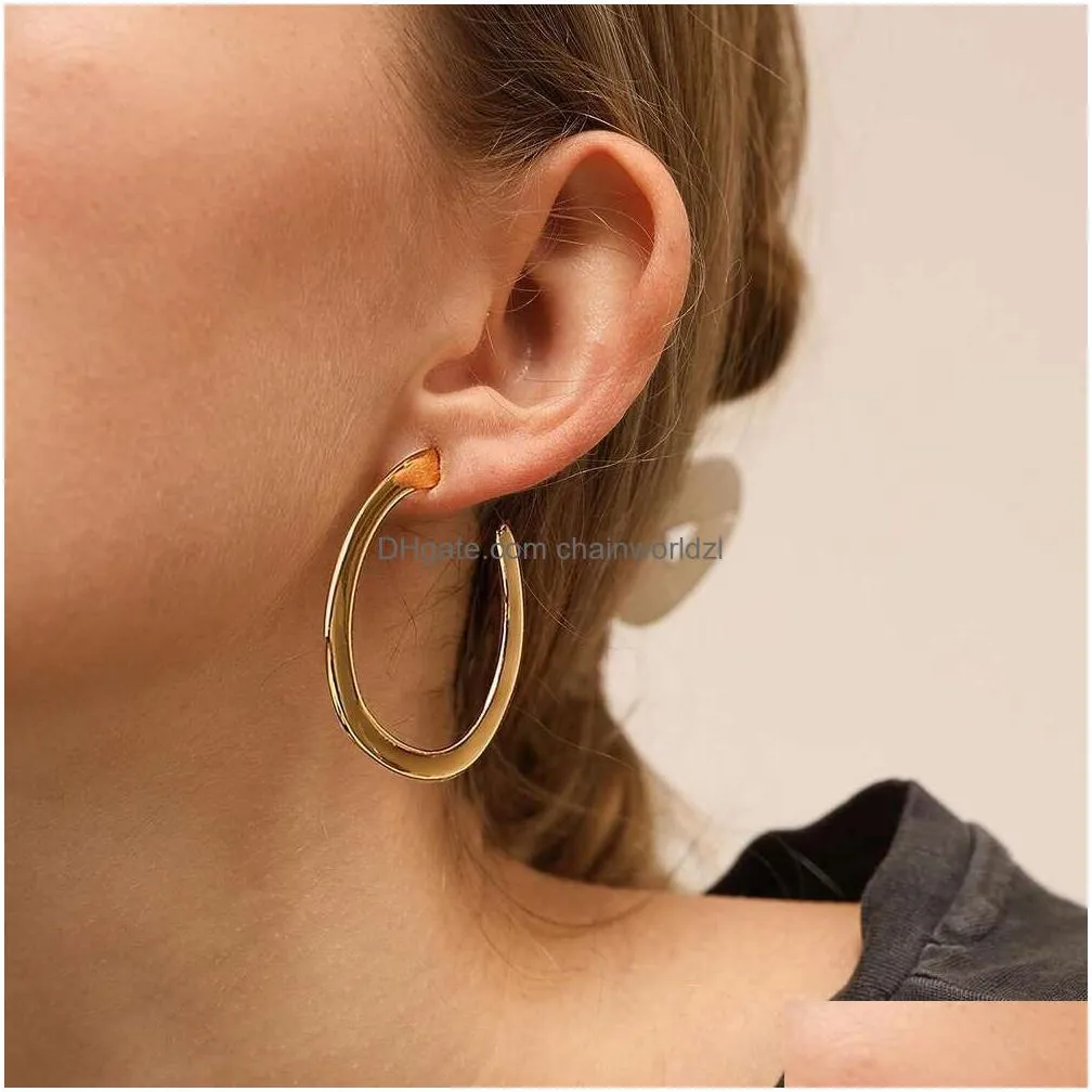 chunky gold hoop earrings for women teardrop earrings 925 sterling silver post large drop earrings gold plated waterdrop earrings trendy jewelry for