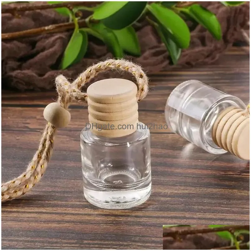 car scent diffuser bottle auto pendant perfume ornament air freshener for essential oils diffuser fragrance empty glass pitcher 0523