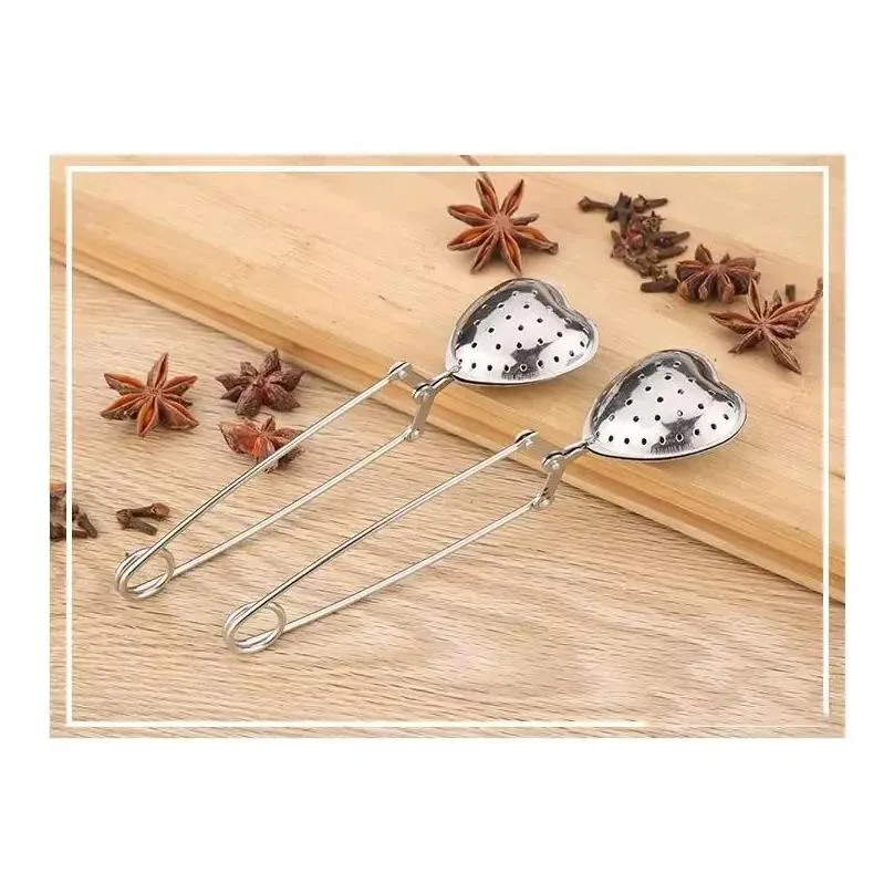 Stainless Steel Teas tool Strainer Tea Spoon Seasoning Infuser Star Shell Oval Round Heart Shape Strainer Teaware