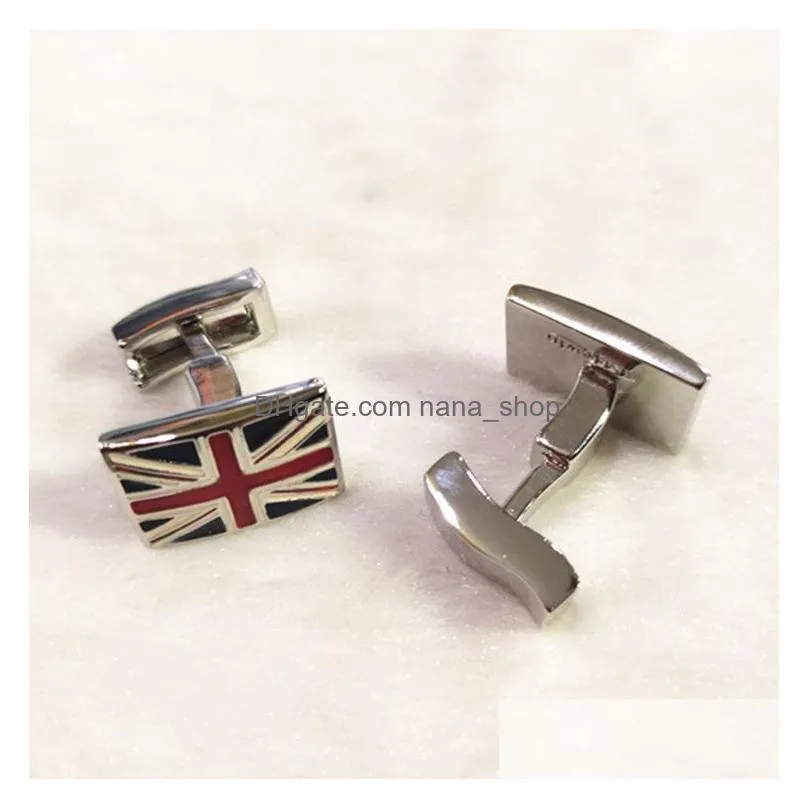 Cuff Link And Tie Clip Sets Men Cufflinks High Quality England Flag Garments Accessory 2 Pcs One Lot 2273 Drop Delivery Jewelry Cuffli Dhwzr