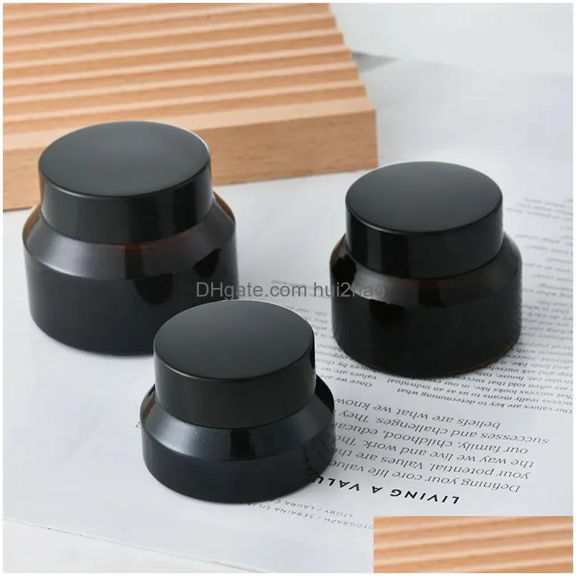 storage bottles cosmetic jar 15g-50g face cream glass bottle mini container empty nail glue travel makeup