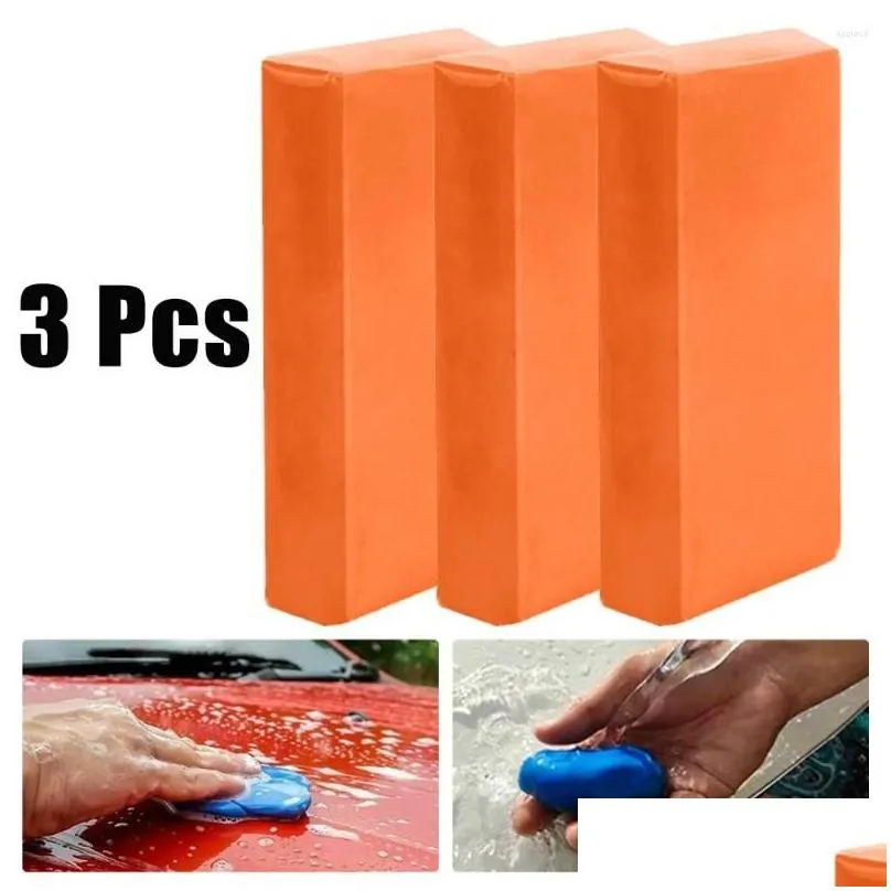 Car Wash Solutions Clay Cleaning Bar Detailing Waxing Polish Treatment Fine Grade Orange Universal Fitment For Body Parts Glass