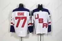 Mkob World Cup Blank Team USA Hockey Jerseys 32 Jonathan Quick 67 Max Pacioretty 77 TJ Oshie 81 Phil Kessel 88 Patrick Kane Hockey