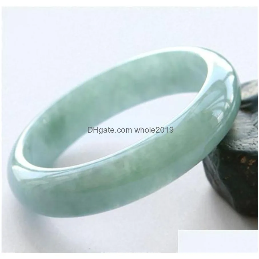 Bangle Natural Jade Bracelet The Width Is About 12Mm-15Mm Diameter Of 54Mm-60Mm 267S Drop Delivery Jewelry Bracelets Dhepj