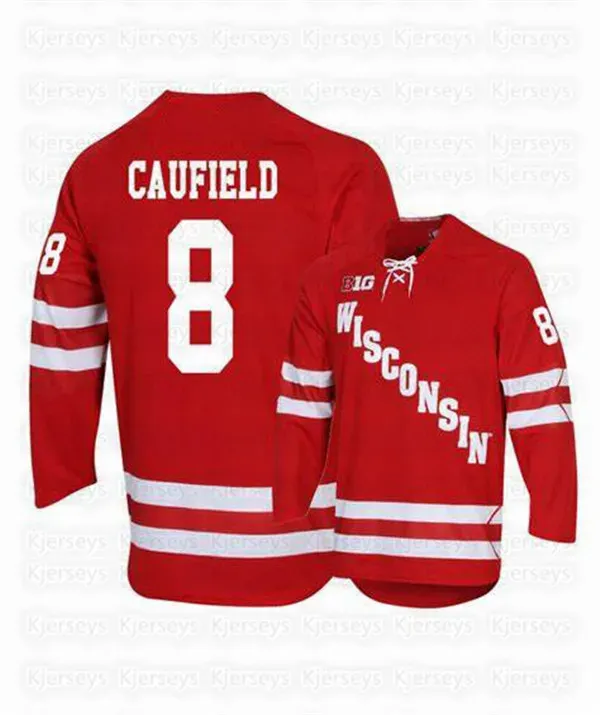 Wisconsin Badgers Hockey Jersey Cole Caufield Robbie Beydoun Linus Weissbach Dylan Holloway  Pelton-Byce Roman Ahcan Cameron Rowe  Ember