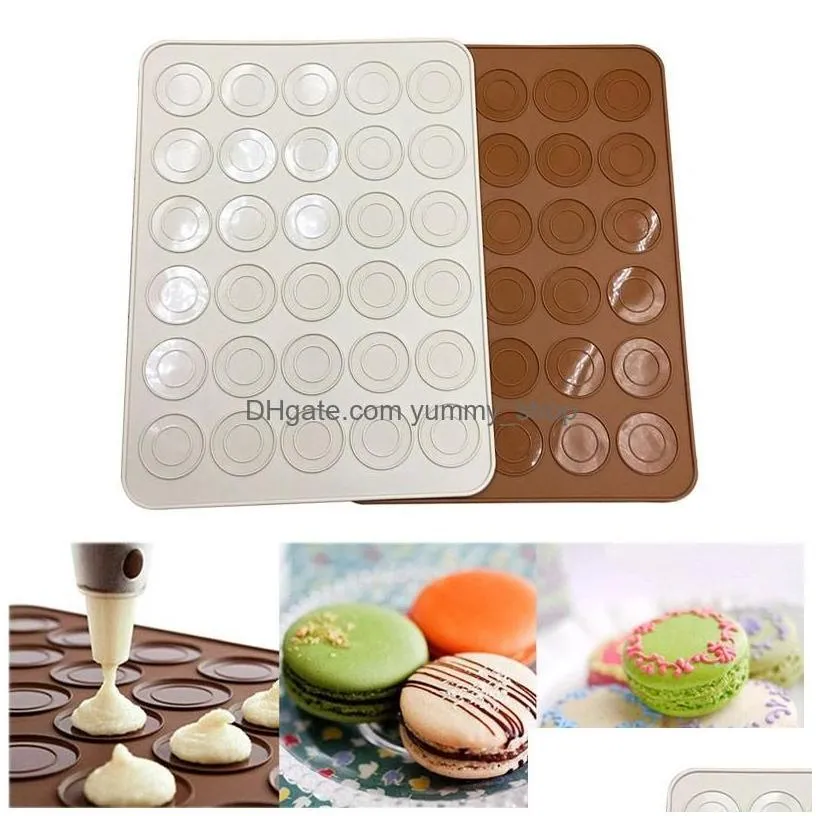 Baking Dishes Pans 30/48 Holes Sile Pads Oven  Nonstick Mat Pan Pastry Cake Pad Bake Tools Vt0227 Drop Delivery Home Garden Ki