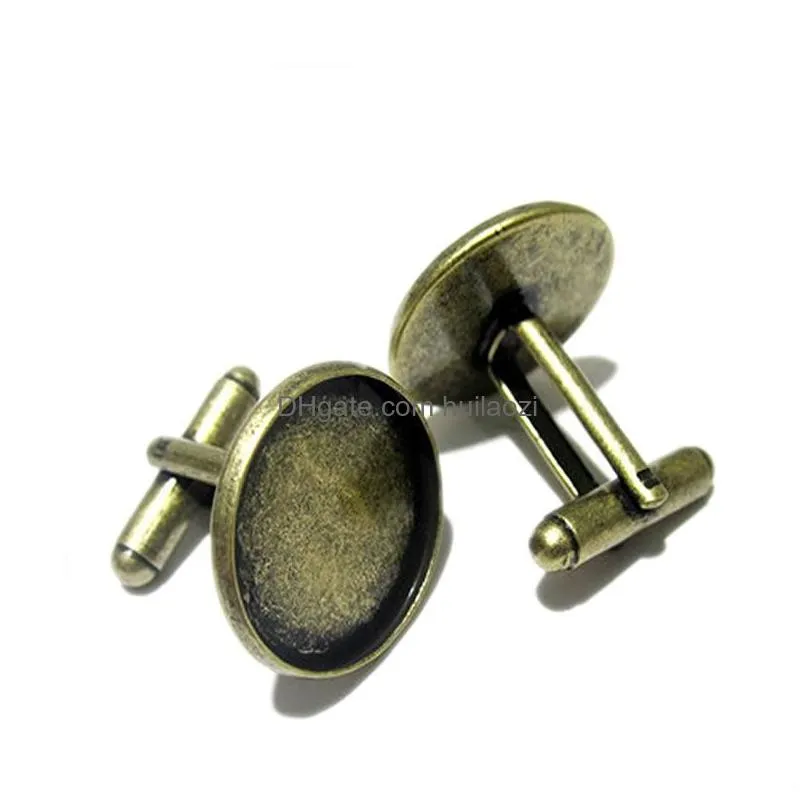 beadsnice cufflink parts for jewelry making brass handmade cufflink whole with 16mm round cabochon tray id8896208g