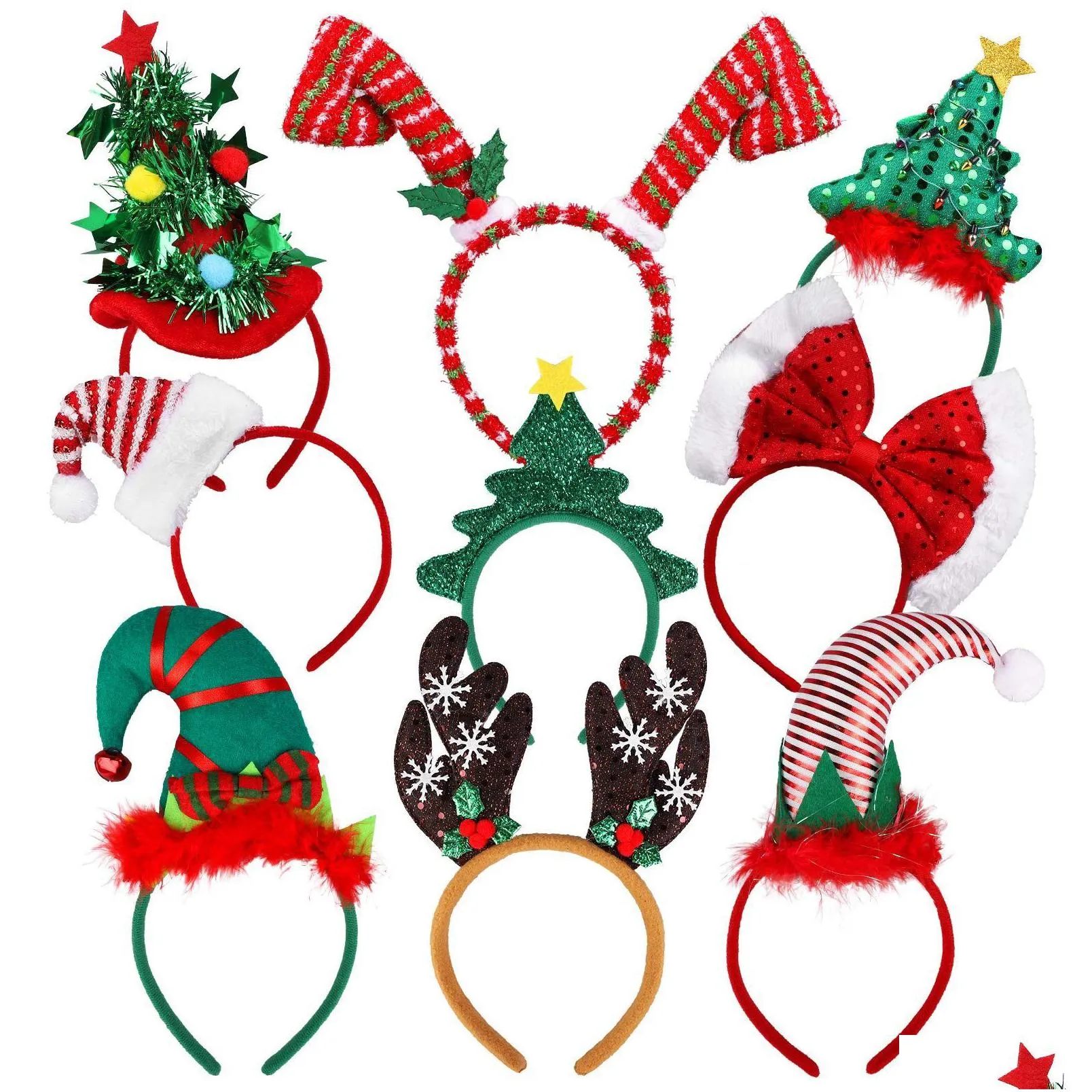 Christmas Decorations Christmas Decorations L Led Headband Reindeer Antlers Light Up Headwear Costume Accessories For Xmas Party Holid Dhsoj