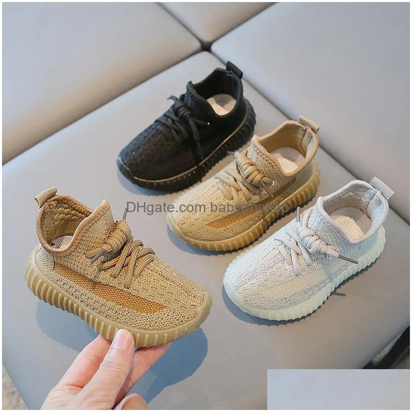 children coconut shoes 2023 spring autumn kids sneakers boys breathable knitted mesh shoes girls casual shoes soft soled baby walking shoes size