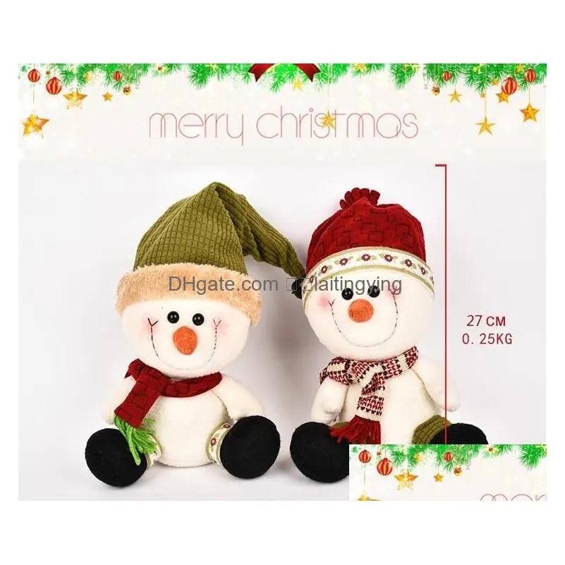 christmas snowman doll christmas tabletop decoration home party santa claus year home party decor gift