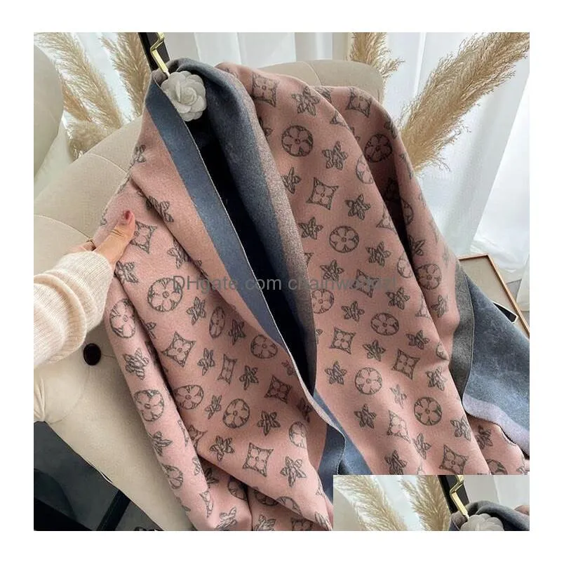 2023 cashmere scarf designer scarves winter men women quality soft thick shawl scarfs scarve foulard luxury bufanda 6 colors brand aaa