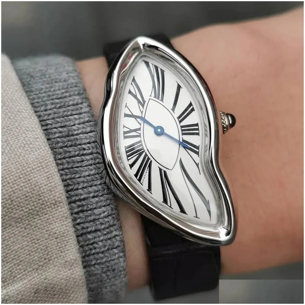 Other Watches Other Watches Cemen Women Sapphire Crystal Watch Original Surrealism Art Design Wristwatch Waterproof Stainless Steel Ir Dhucz