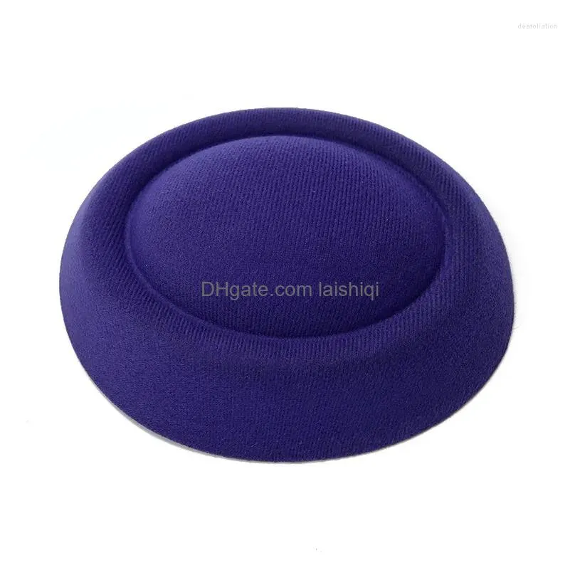 wholesale multi-color mini hat base diy airline stewardess cap fedoras headwear accessories fabric party headdress