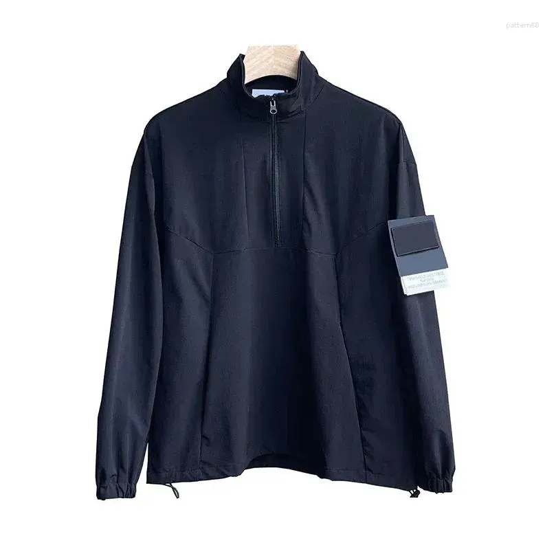 Men`s Jackets 2023 Half Zipper Work Jacket Coat Outdoor Autumn Winter Windproof Waterproof Jaqueta Casual Outerwear & Coats