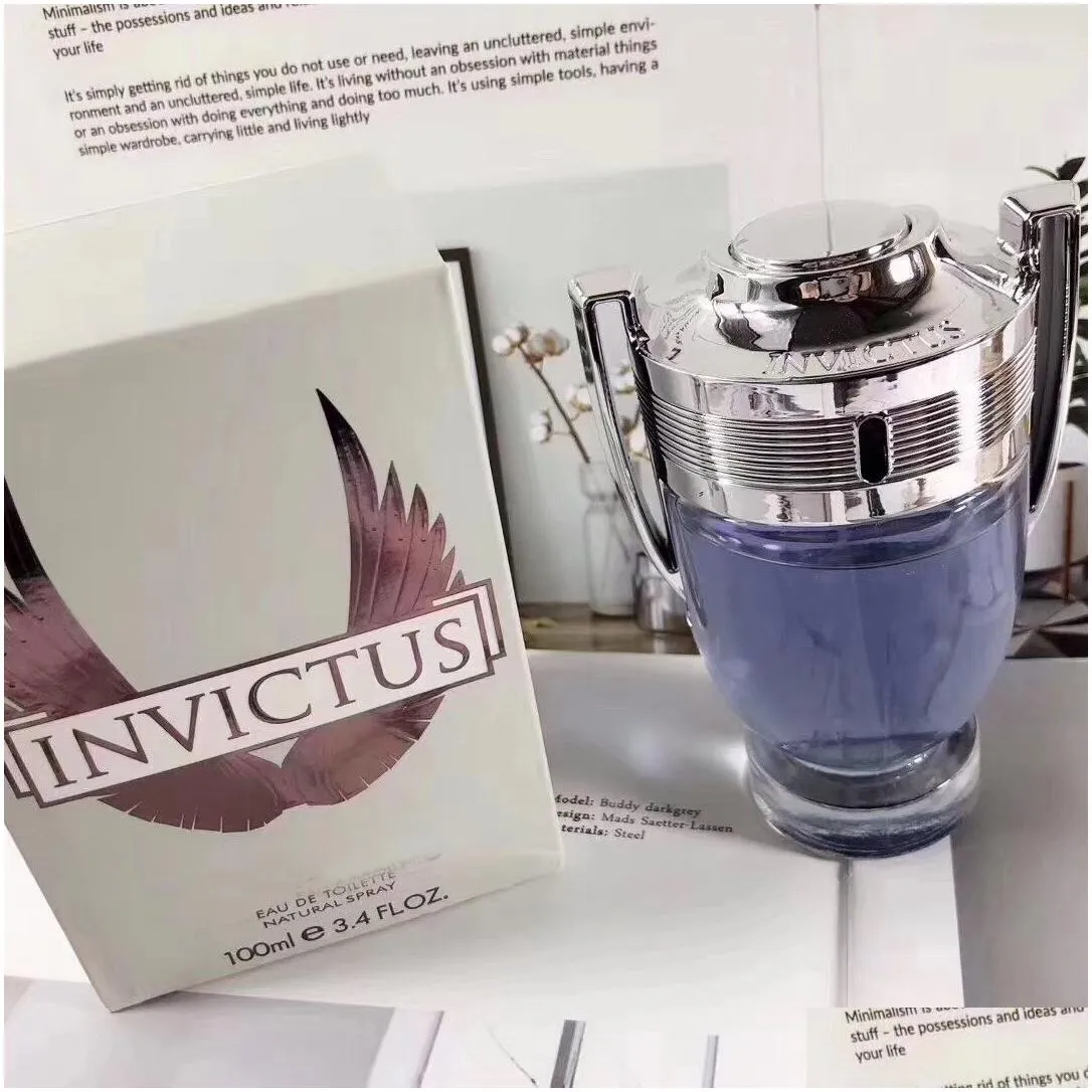 High quality Perfume Cologne perfumes Fragrances 100ml EDT Cologne Men Invictus fragrance Deodorant Parfum long lasting time free and fast