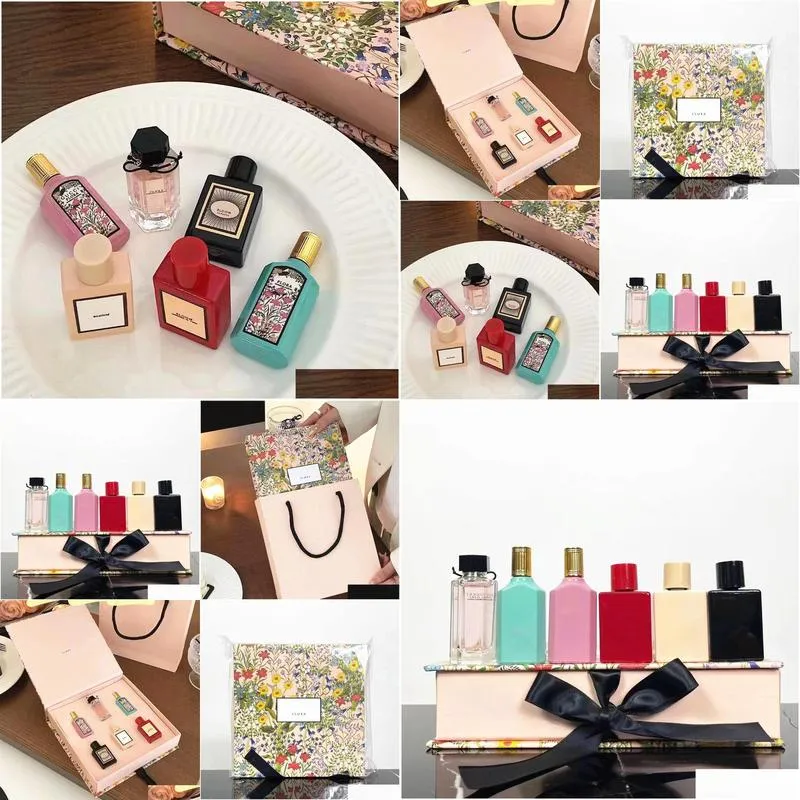 Designer perfume set for women bloom Flora sparay 5ML*6PCS suit 6 in 1 with box original semll high quality fast ship