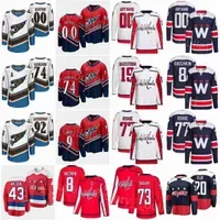 Wasckey Capitals 19 Nicklas Backstrom Jersey Reverse Retro 77 TJ Oshie 43 Tom Wilson 74 John Carlson 8 Alex Ovechkin 92 Evgeny Kuznetsov Man Woman Youth