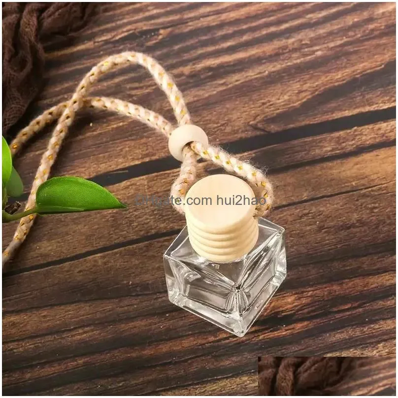 car scent diffuser bottle auto pendant perfume ornament air freshener for essential oils diffuser fragrance empty glass pitcher 0523