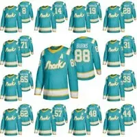 88 Brent Burns Joe Pavelski Evander Kane Patrick Marleau Joe Thornton Logan Couture 2020 Throwback Authentic Player Jersey Hocke Jersey