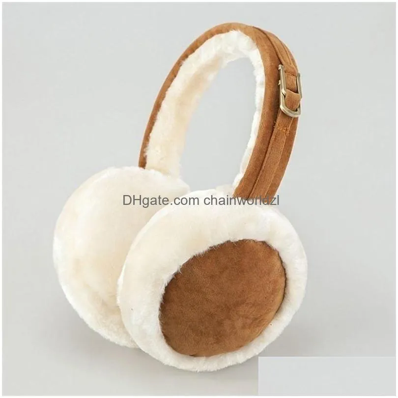 ear muffs warm plush earmuffs imitation fur unisex sweet style pure color fashion foldable soft simple adjustable winter accessories