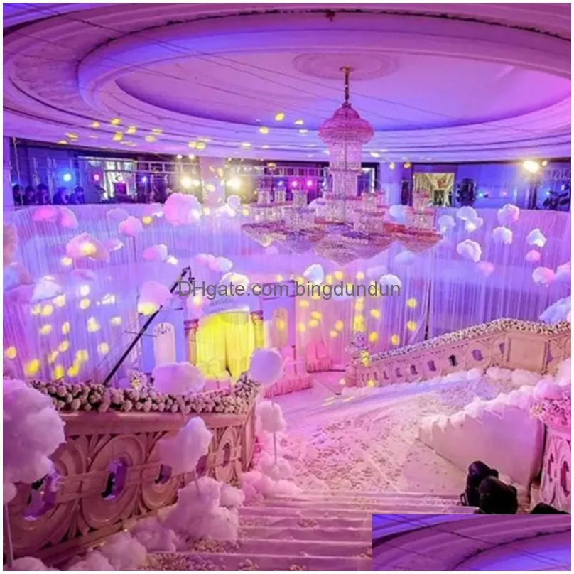 Party Decoration Party Decoration Artificial White Cloud Cotton Props Wedding Shop Birthday Pography Living Room Diy Hanging Drop Deli Dharx