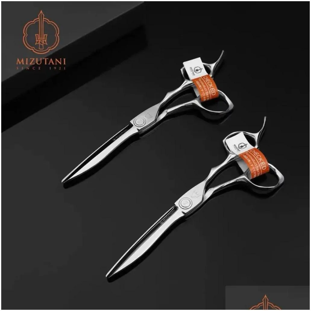 Scissors & Shears Scissors Shears Mizutani Barber Professional Hairdressing 60 Inch 440C Material High End Salon Hair Cutting 231102 D Dhf0A