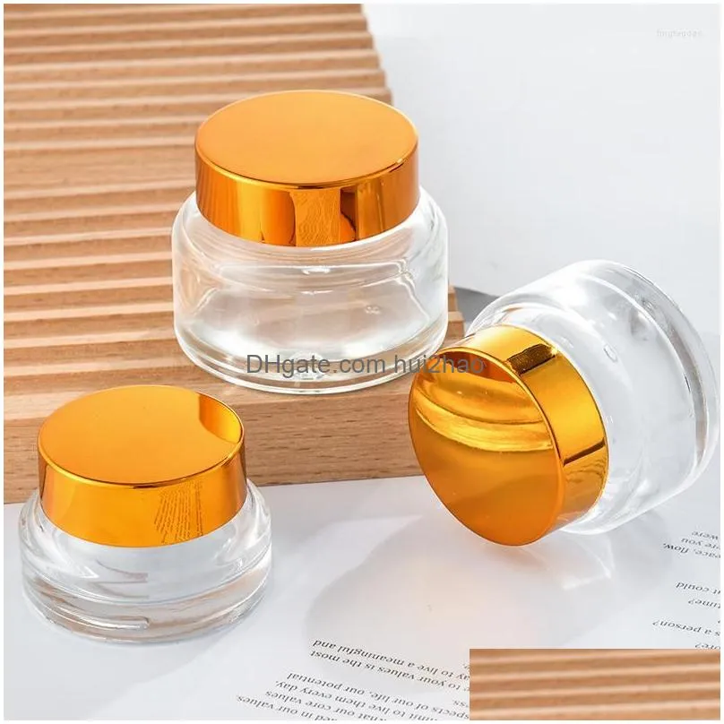 storage bottles cosmetic jar 15g-50g face cream glass bottle mini container empty nail glue travel makeup